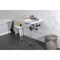 Kingston Brass 30 Carrara Marble Console Sink with Acrylic Legs, Marble WhiteMatte Black LMS30MA0 - alternate 5